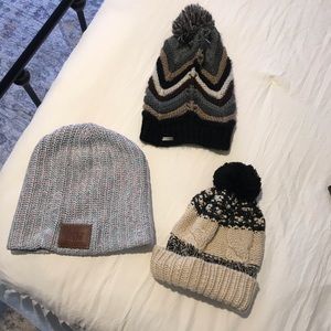 Love Your Melon Winter Hat Pom Beanie Hat Bundle
